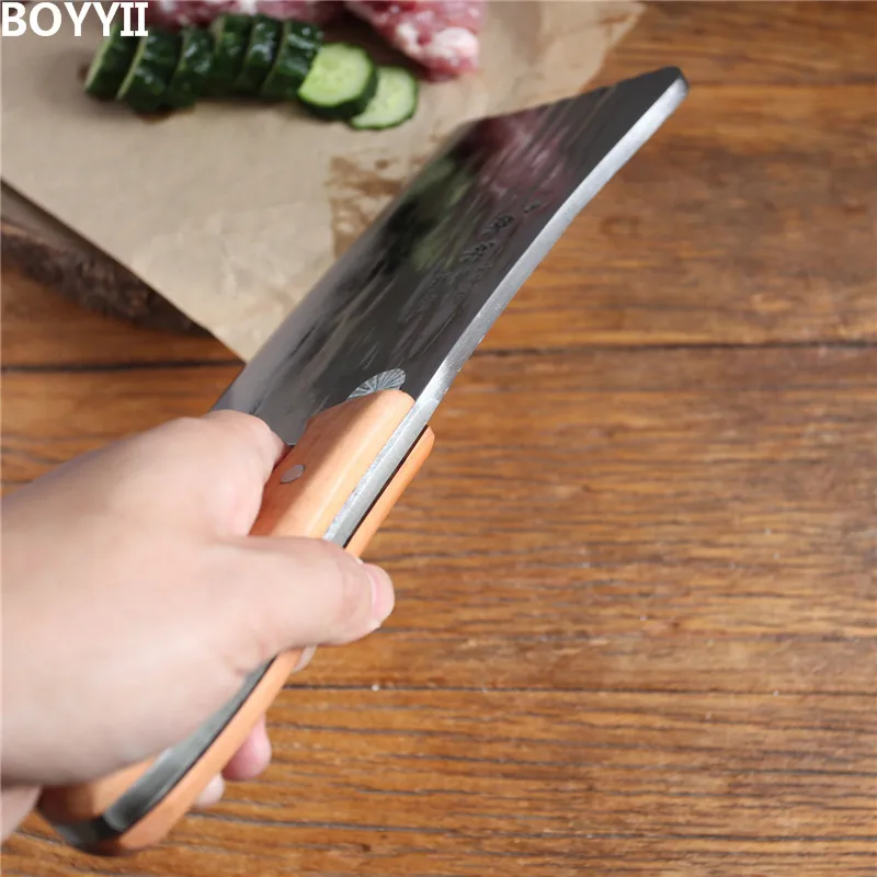 1 KG Chopping Knife 6mm Thickened Handmade Forged Kitchen Bone Knife Butcher Durable Hard Blade Chopper Kitchen Knife Cleaver view 2