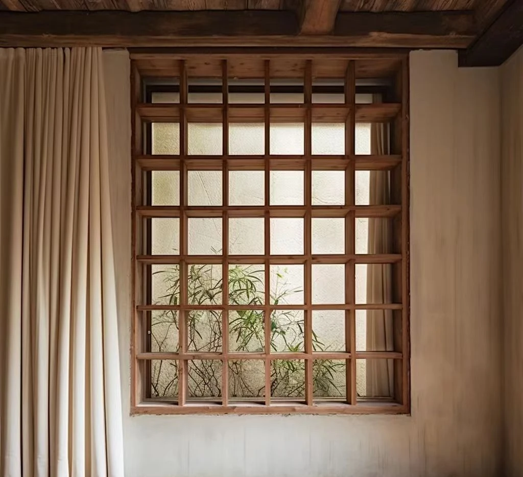 نافذة الدردار القديمة وابي ويند B & B عتيقة قابلة للطي على اليسار واليمين لتزيين متجر شاي الحليب #2