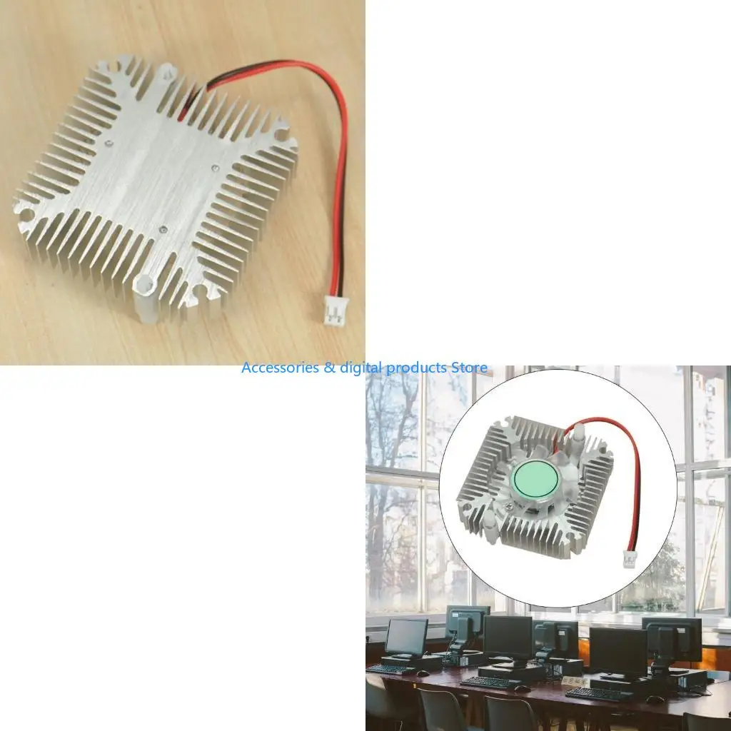 77JD 12V Graphics Heatsink Cooling Fan Radiator Cooler for IC computer Thermal 2.0Plug Computer Graphics Radiator Cooler