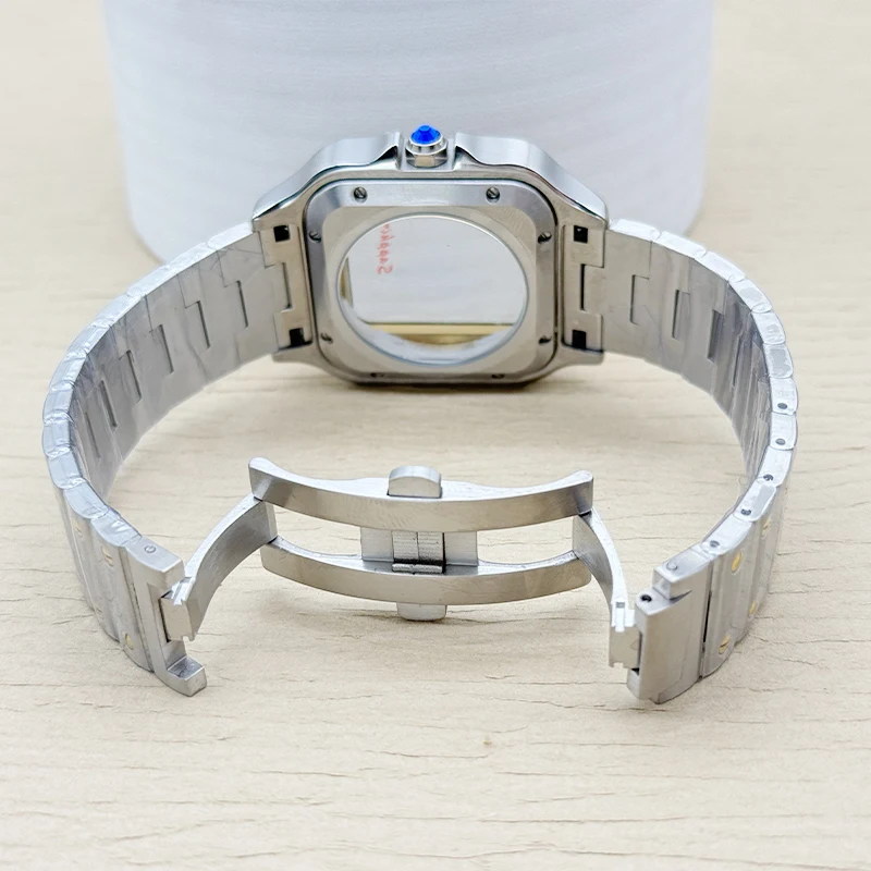 Cassa per orologio quadrata da 38 mm Set di custodie NH35 Riparazione e modifica dell'orologio in acciaio 316L per orologio con movimenti automatici NH35 NH36 4R35 4R36