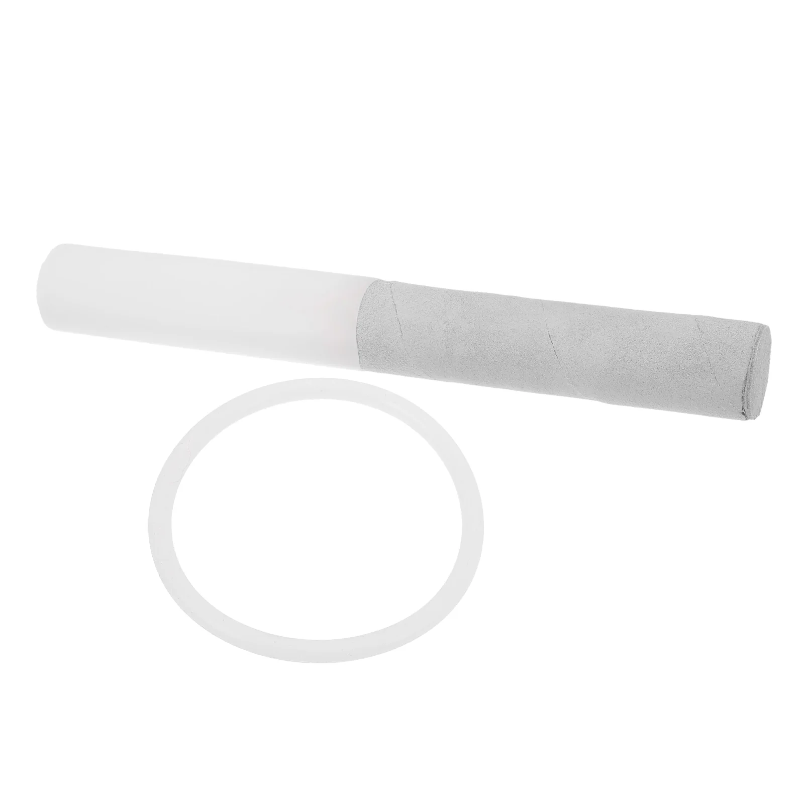 

White Circle Crystal Bowl Music Stick Decorative Bowls Rubber Chakra Singing Rod