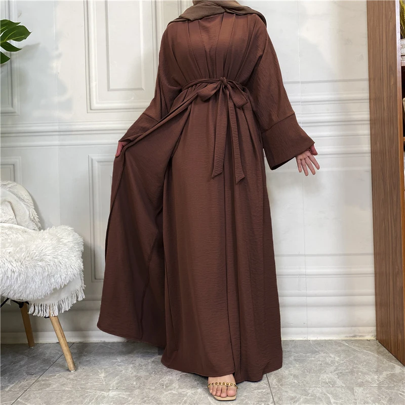 2 Piece Abaya Set Dubai Islam Turkey Bangladesh Muslim Sets Hijab Modest Dress Kaftans For Women Robe Femme Ensembles Musulmans