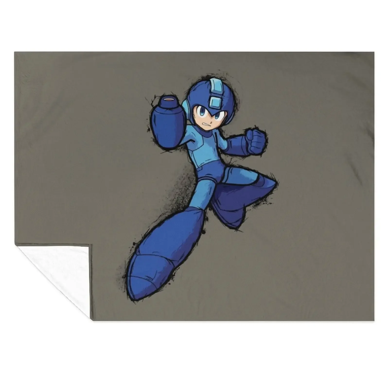 

Megaman vintage inked Throw Blanket Shaggy Decoratives Heavy for sofa Blankets
