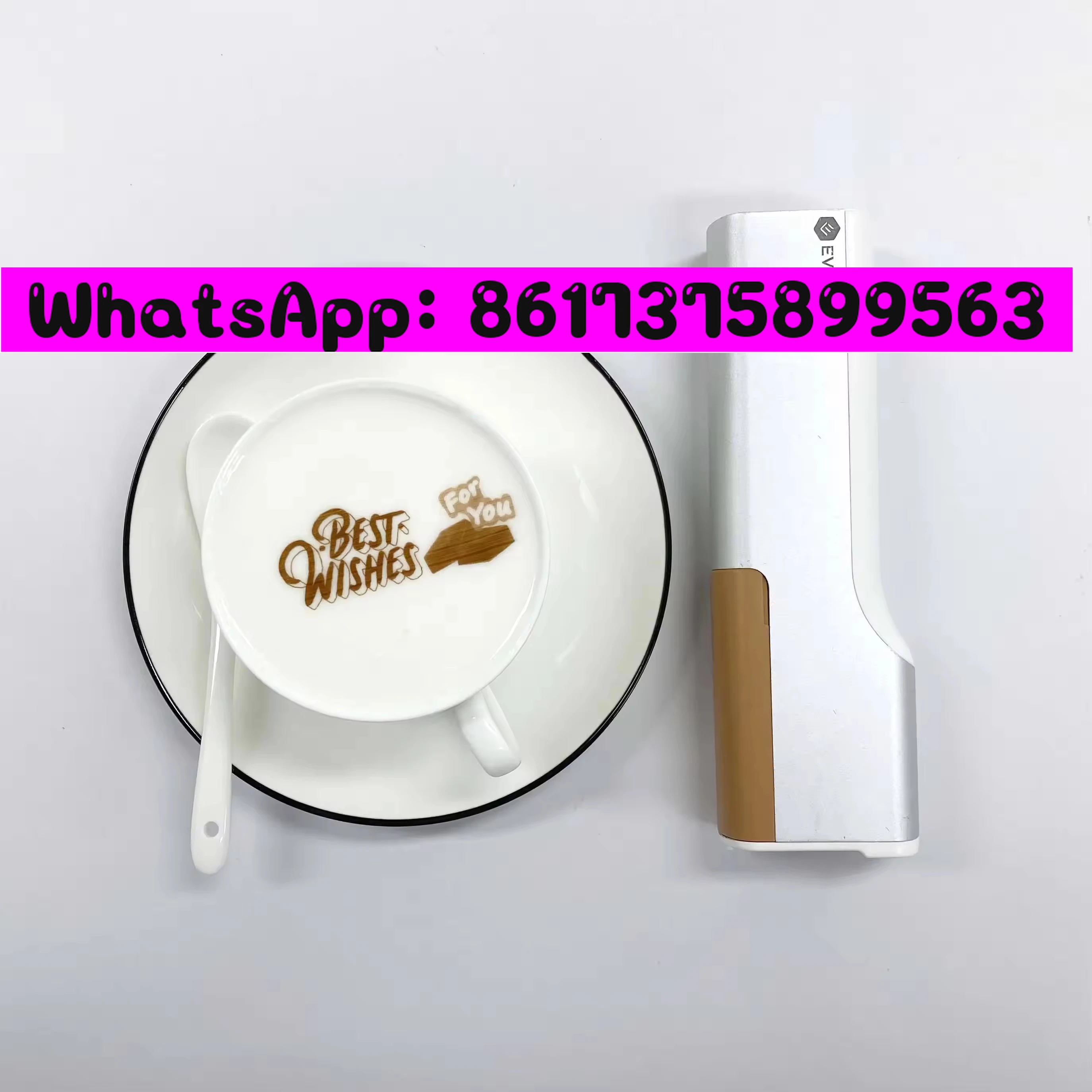 2025 New Innovative Product PrintPen Edible Food Printer Portable Handheld Personalized Coffee Printing Machine