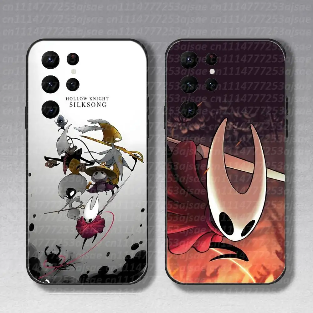 S-Silksong Hollow Knight Phone Case For Samsung S10,S21,FE,S21,S26,S25,S24,S23,Ultra,S9,S22,Plus Black Shell Cover