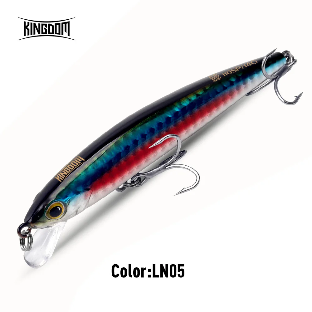 KINGDOM SP Shadow Angelköder 6,5 g 9 g 14 g 14,2 g Suspending Minnow Wobbler Kurbelköder Künstlicher Seebarsch Hecht Angelgerät