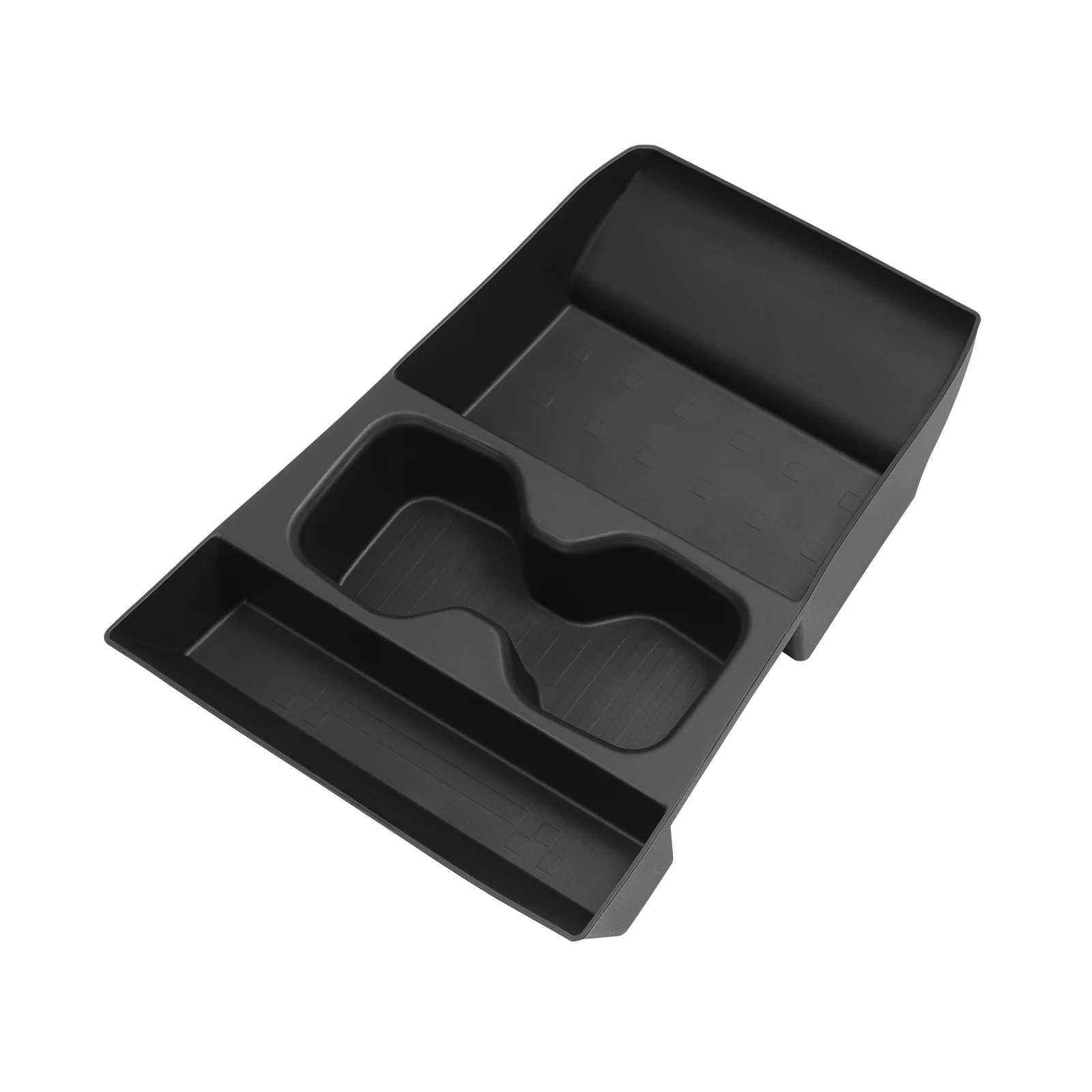 for Hyundai Santa Fe 2024 2025 2026 Car Central Lower Layer Storage Box Cup Holder TPE Organizer Tray Accessories Tidying
