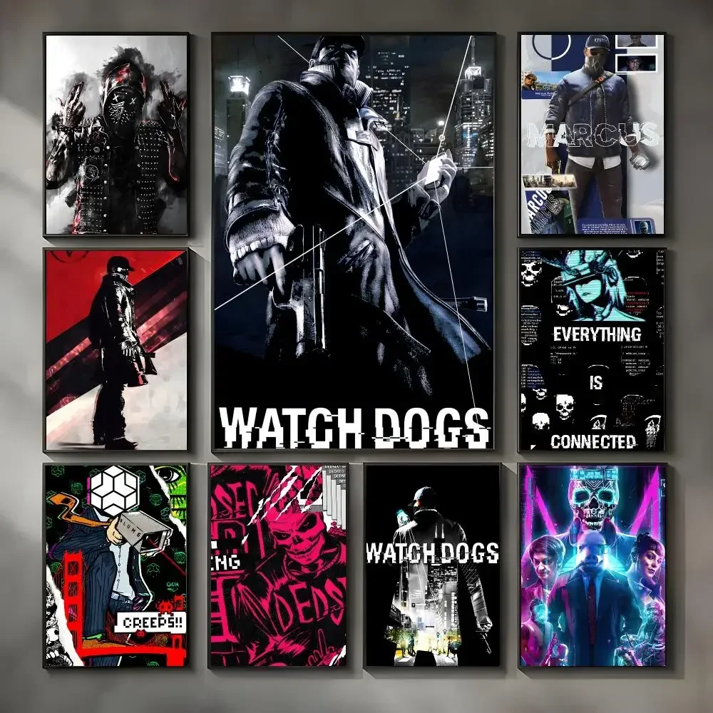 Game Action Watch Dogs Poster Modern Interior Wall Decor & Trendy Home Highlights