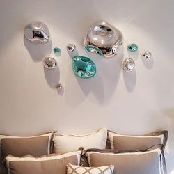 Abstract Three-dimensional Stone Wall Hanging Living Room Decoration Electroplating Simulation Stone Wall Hanging Interior Home