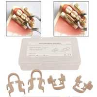 4 Uds. Clips de soporte de rollo de algodón Dental Clips de rollo de algodón de resina para abrazaderas hemostáticas molares premolares uso restaurador endodóntico