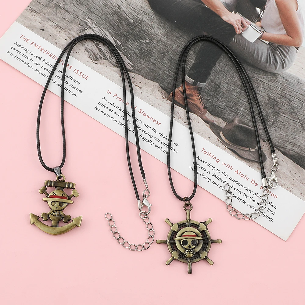 One Piece Skull Logo Necklace - Monkey D. Luffy Cosplay Jewelry Anime Themed Gift for Fans view 5