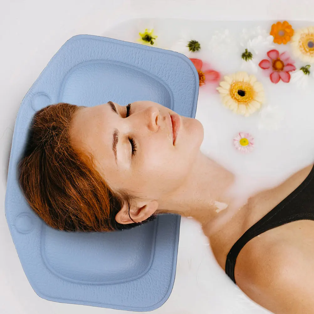 

2Pcs Bathtub Pillows Comfortable Suction Cup Household Bath Head Rest Pillow for Relaxing Spa Bath Pillow Soaking Tube Pillows