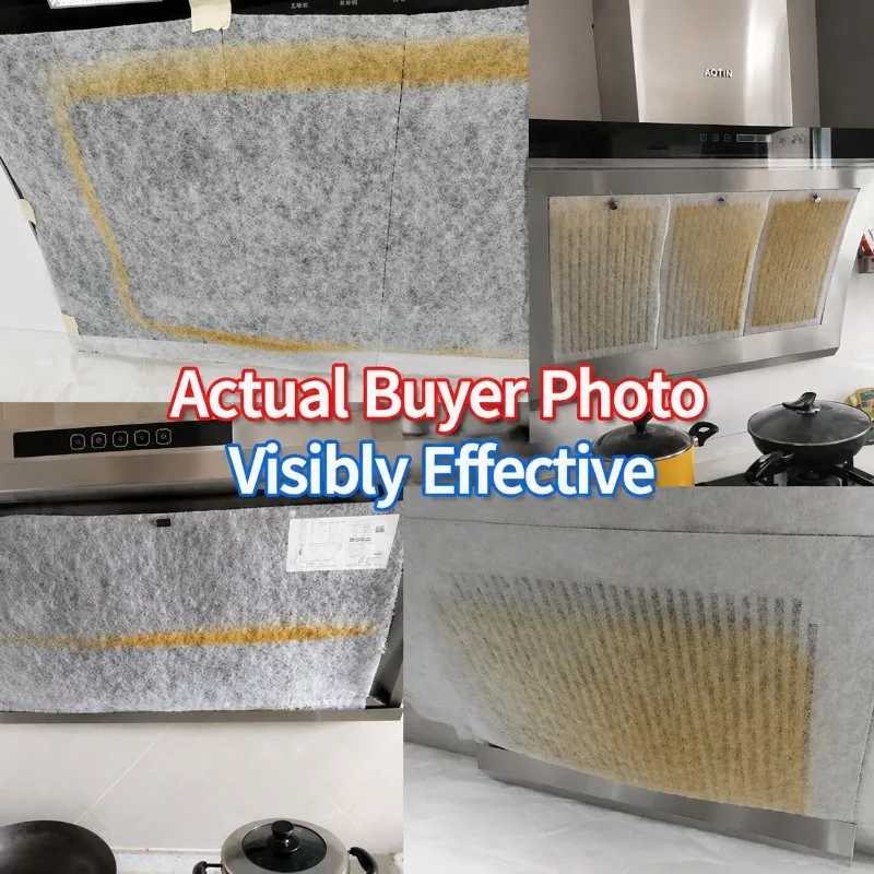 Kitchen Range‑hood Oil‑absorbing Cotton Filter Screen Grease‑absorbent Paper Anti‑fume Sticker High‑temperature Resistant Flame