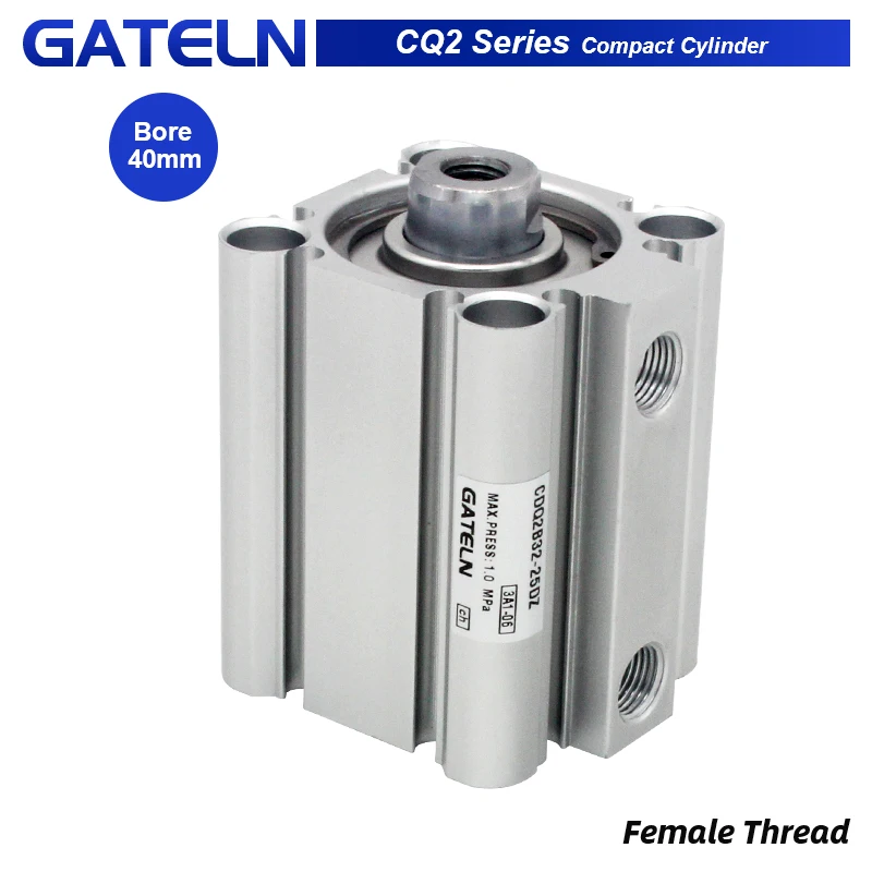 

CQ2B40 CDQ2B40 Compact Cylinder Standard Type Double Acting single Female Thread CQ2B40-5DZ