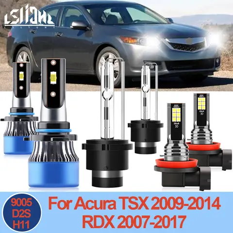 Żarówki do przednich reflektorów ukrył dioda Led światła samochodowe 6000K lumenów światła przeciwmgielne dla Acura TSX 2009 2010 2011 2012 2013 2014 i dla RDX 2007-2017