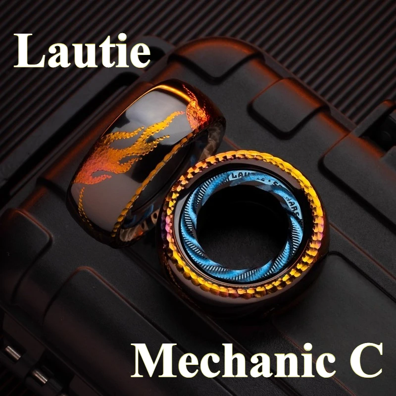 Lautie Mechanic C Magnetic Paragraph Mechanical Metal Fingertip Ring Desktop Decompression Toy