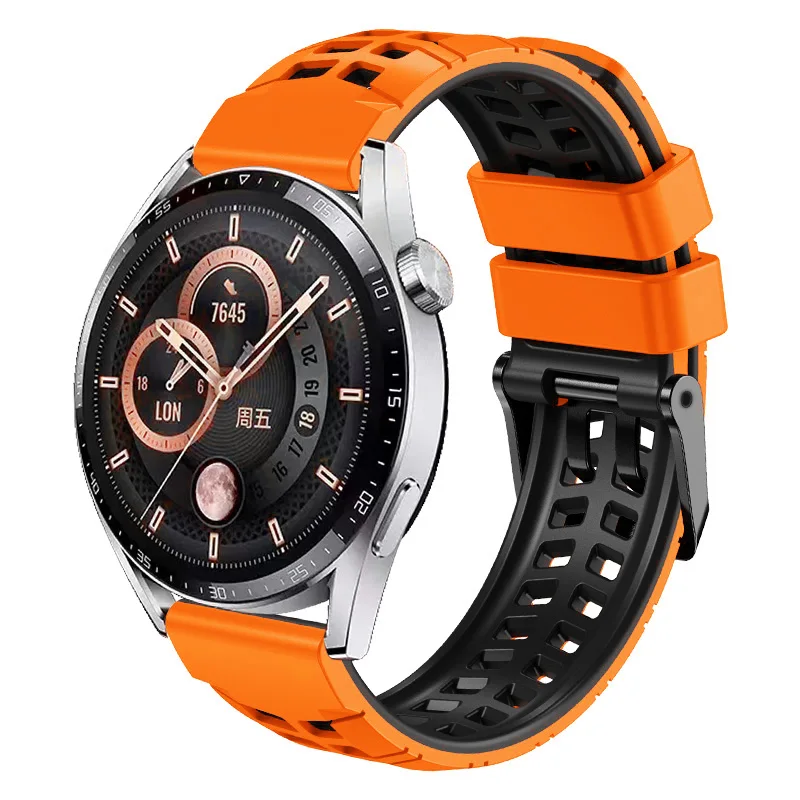 22mm Strap For HUAWEI WATCH 4 Pro Silicone Band For HUAWEI WATCH GT5 4 3 GT5 GT3 Pro 46mm Wristband Replacement Band Accessories