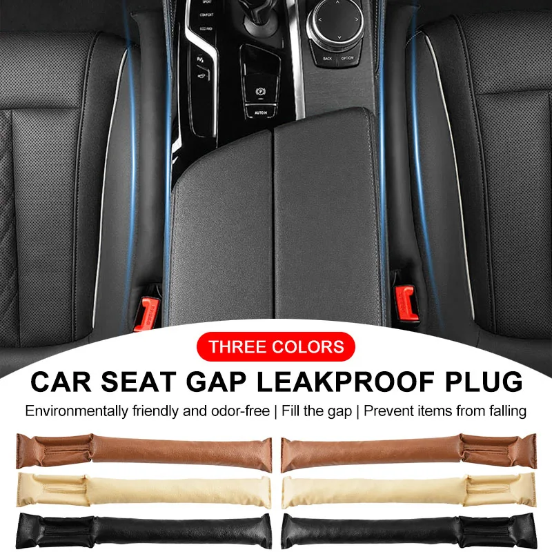 2Pc Car Seat Gap Filler Crevice Blocker Universal Fit for Car Truck SUV Prevent Item from Falling Into Gaps Interior Stickers
