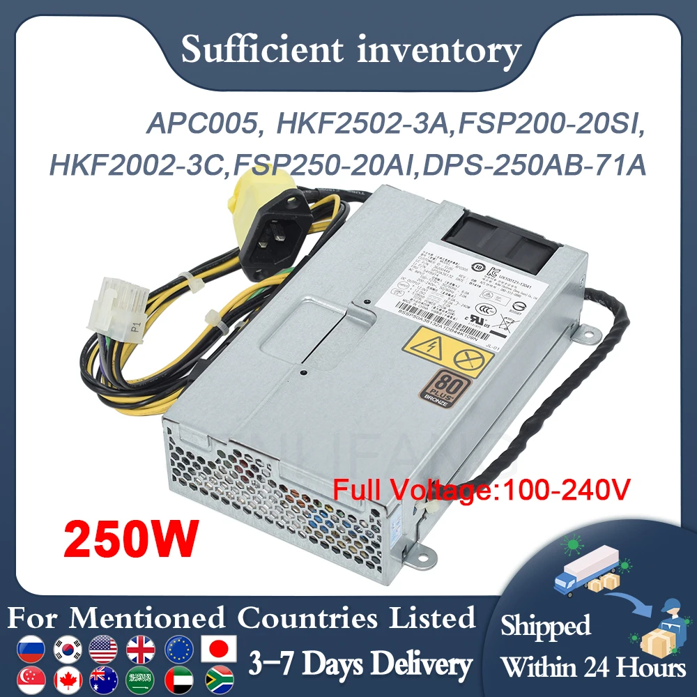 Hot Selling For Lenovo 550 750 350 540 520 8Pin*2 250W Power Supply APC005 HKF2502-3A FSP250-20AI FSP250-30SI DPS-250AB-71 Used