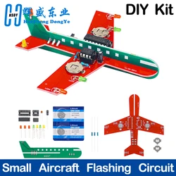 Small Aircraft Flash Circuit Flowing Light Kit CD4017 Fun Electronic Production DIY Welding Practice Parts