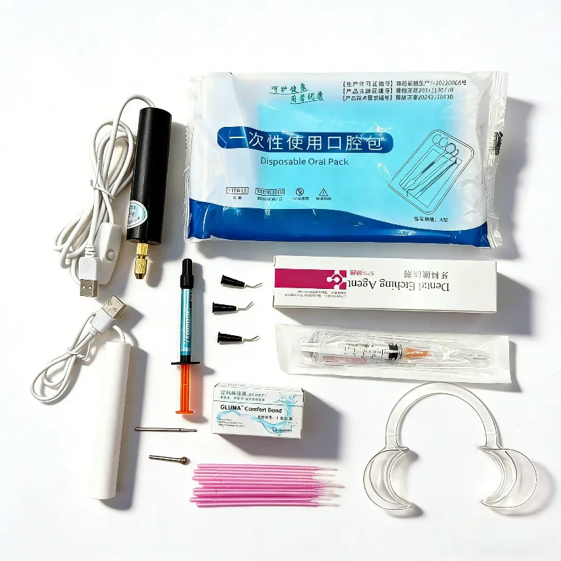 Dental Tooth Repair Dental Filling Kit Composite Resin Etchant Bonding Agent Curing Light Polisher Tooth Filling Repair Chipped