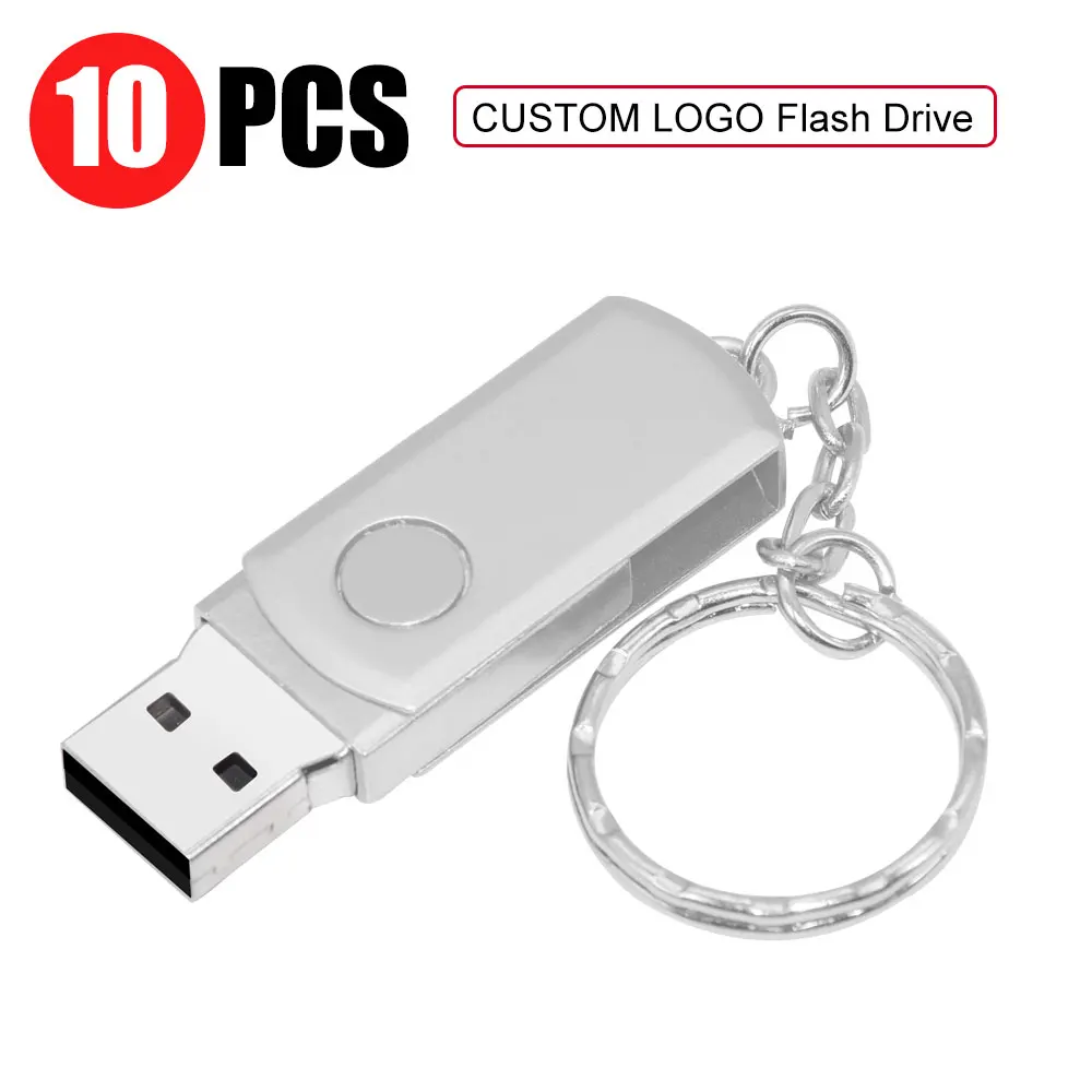 

Free Custom Logo 10pcs USB 2.0 Flash Drive Pen Drive 4GB 8GB 16GB 32GB Pendrive 64GB Memory Stick Real Capacity U Disk Cle Usb