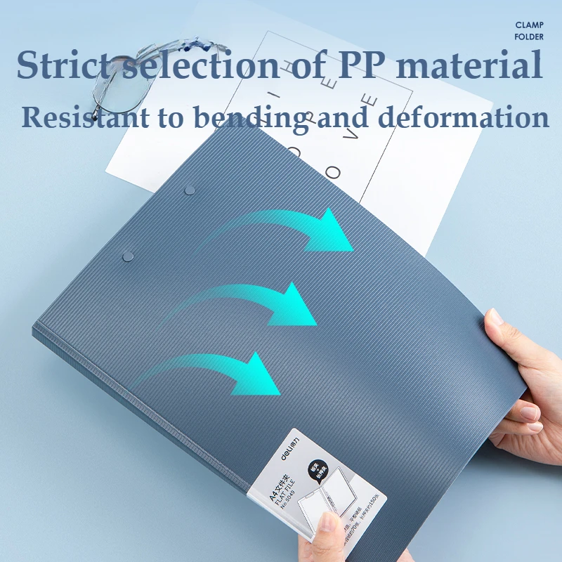 Deli 5049 Pages A4 leaf Folder Document blue Office durable student edition folding File Cover Office School Supplies