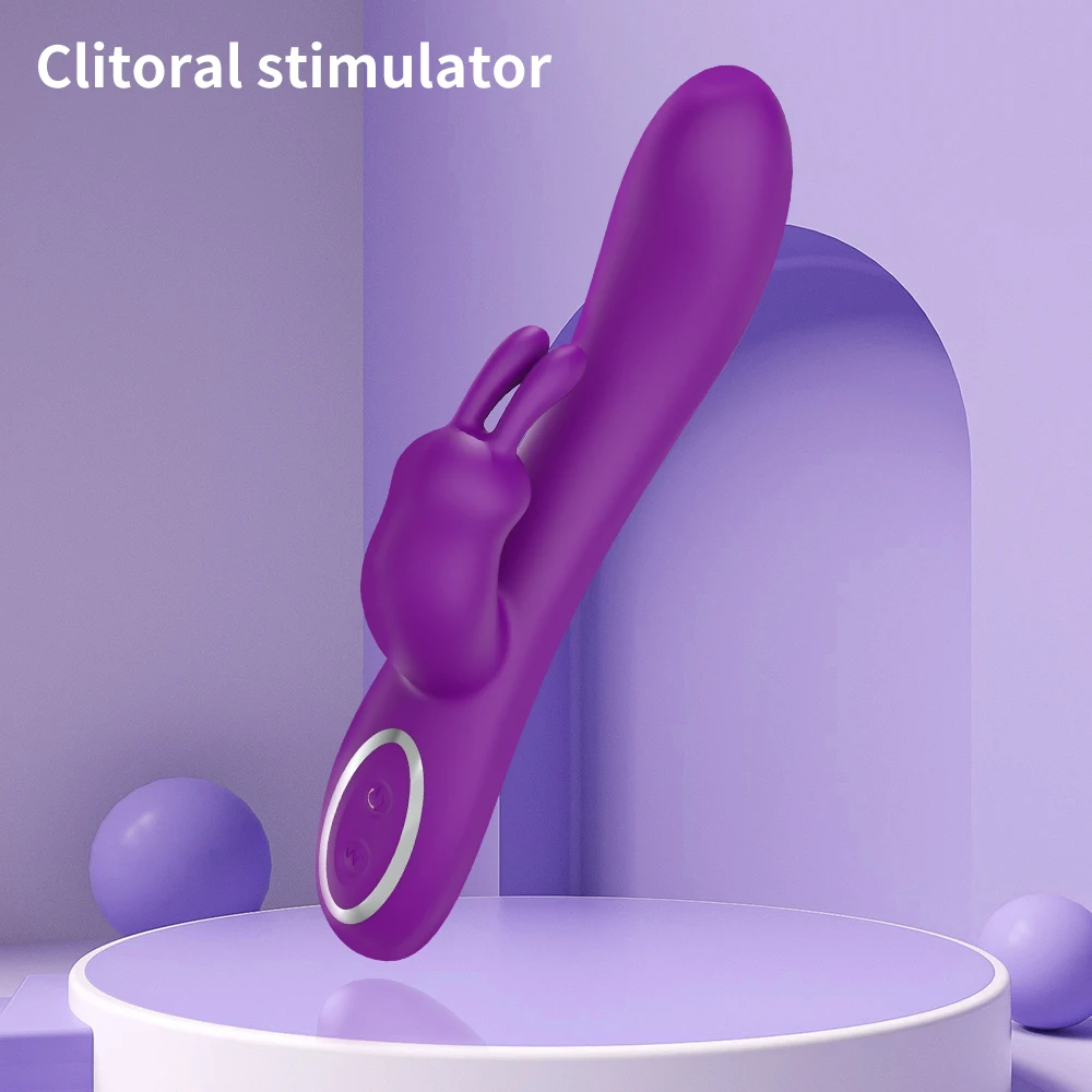 Vibrador de conejo de doble Motor para mujer, estimulador de clítoris y punto G femenino en movimiento, masajeador de pezones y Vagina, 10 modos, juguete sexual