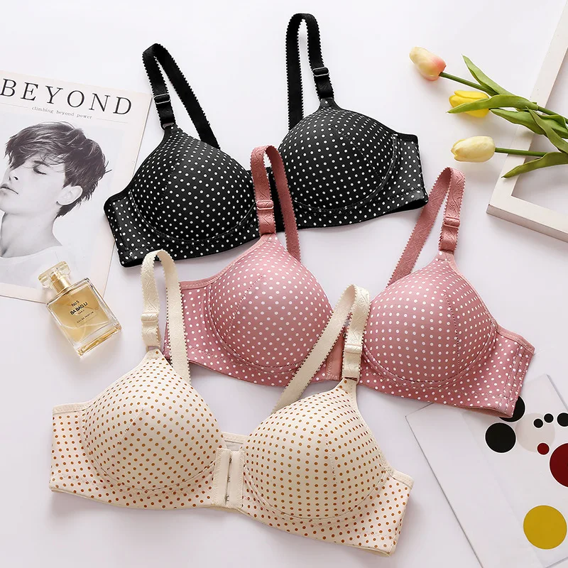 Front Buckle Bra Wireless Underwear Women Sexy Intimates Push Up Bras Breathable and Comfortable Brassiere Middle-aged Bra