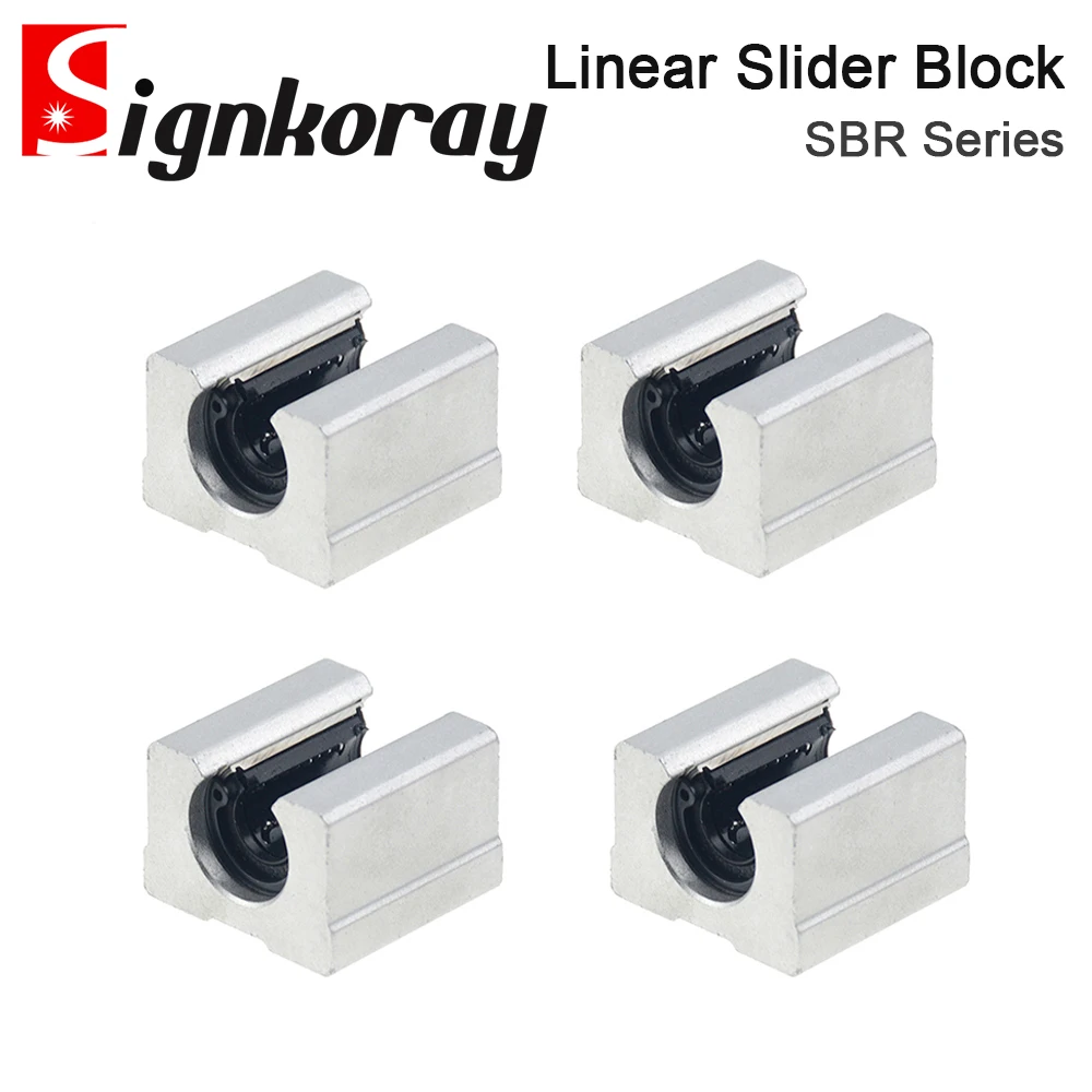 SignkoRay SBR10UU SBR12UU SBR13UU SBR16UU SBR20UU Linear Motion Ball Bearing Block CNC Router Linear Guide 3D Printer Parts