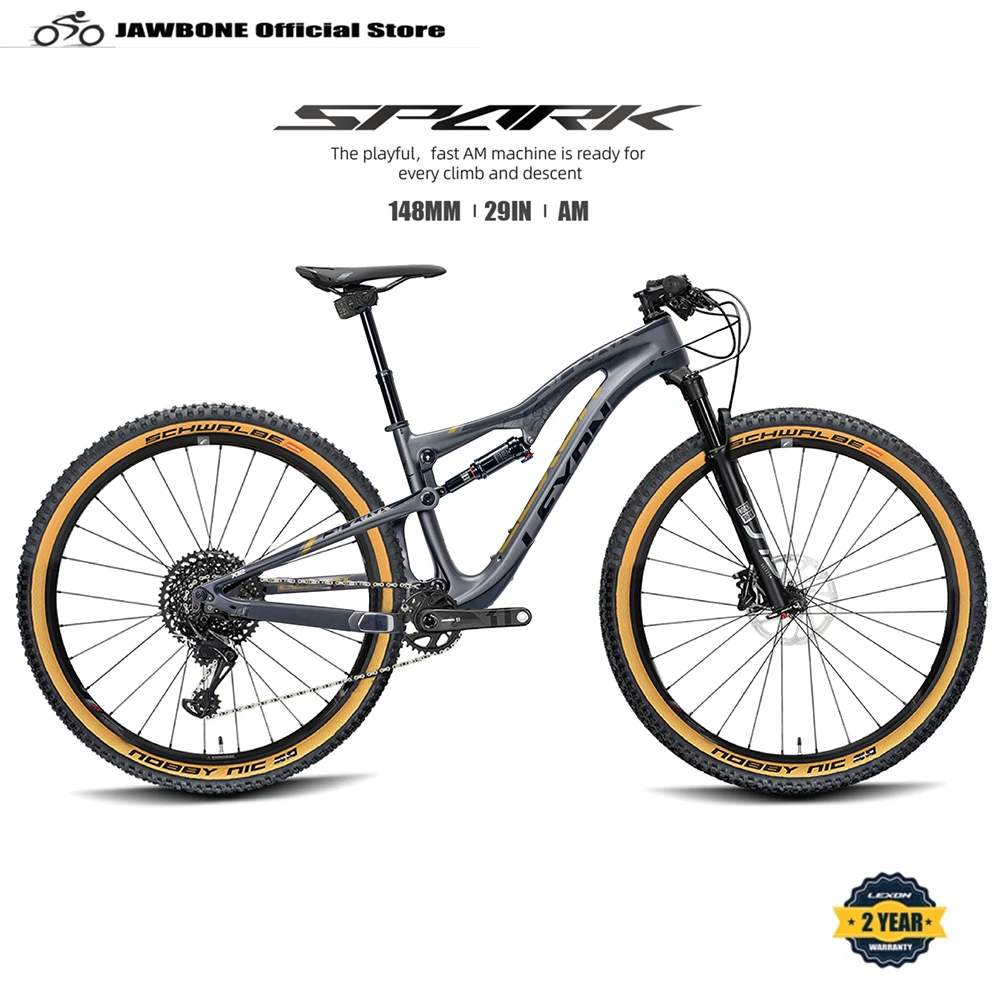 

Lexon Full Suspension SPARK All Mountain Bike Frame 29er AM Boost 148mm MTB Trial Suspesnion Carbon DNM SHOCK FOR BICYCLE 27.5