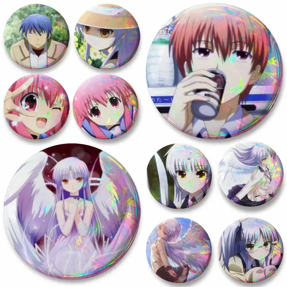 Kawaii Cartoon Girls Yui Angel Enamel Pins Angel Beats Anime Icons Badges Snap-in Brooch On Bag Jewelry Accessories Toys Gifts