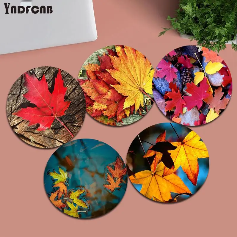 

Maple Leaf DIY Round Speed Version Game Computer Keyboard Office Table Mat PC Laptop Mouse Mat For PC Desk Pad