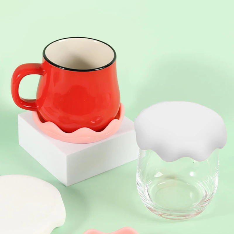 Multi Sizes Silicone Leakproof Mug Lid Heat Insulation Coffee Cup Cover Reusable For Commute Travel Outdoor And Home Use