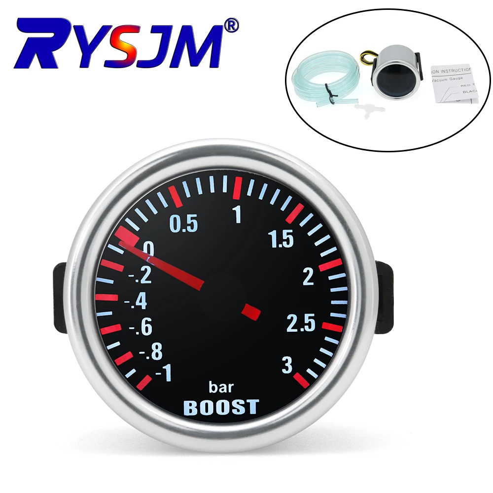 100 % -1 ~ 0 ~ 3 Bar 2 "52 MM Mechanische Turbo Boost Auto Gauge Meter Auto Weiße LED Universal Digital Pointer Instrument für 12 V