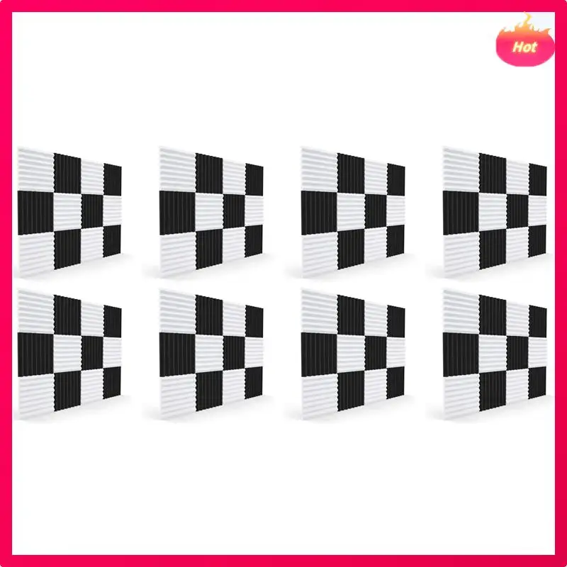 

Multi 96 Pcs Acoustic Foam Board,Sound Insulation Sound Wedges Sound Insulation Pad,For Studio Ceiling Game Room,2.5X30x30cm