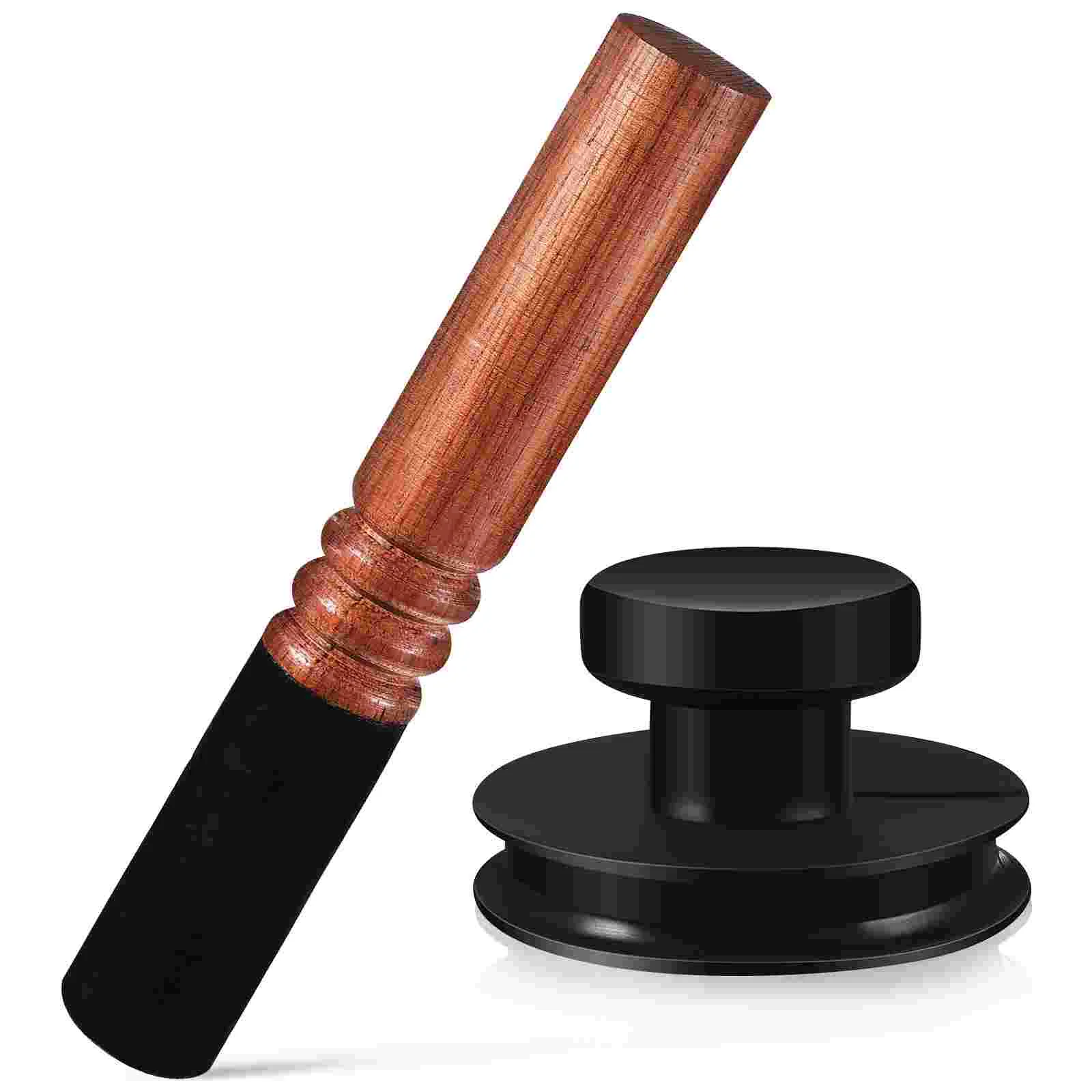 Sound Bowl Suction Lift Handle for Singing Instruments Buddha Sucker Tool Rubber Cup Mat Bowls with Stick