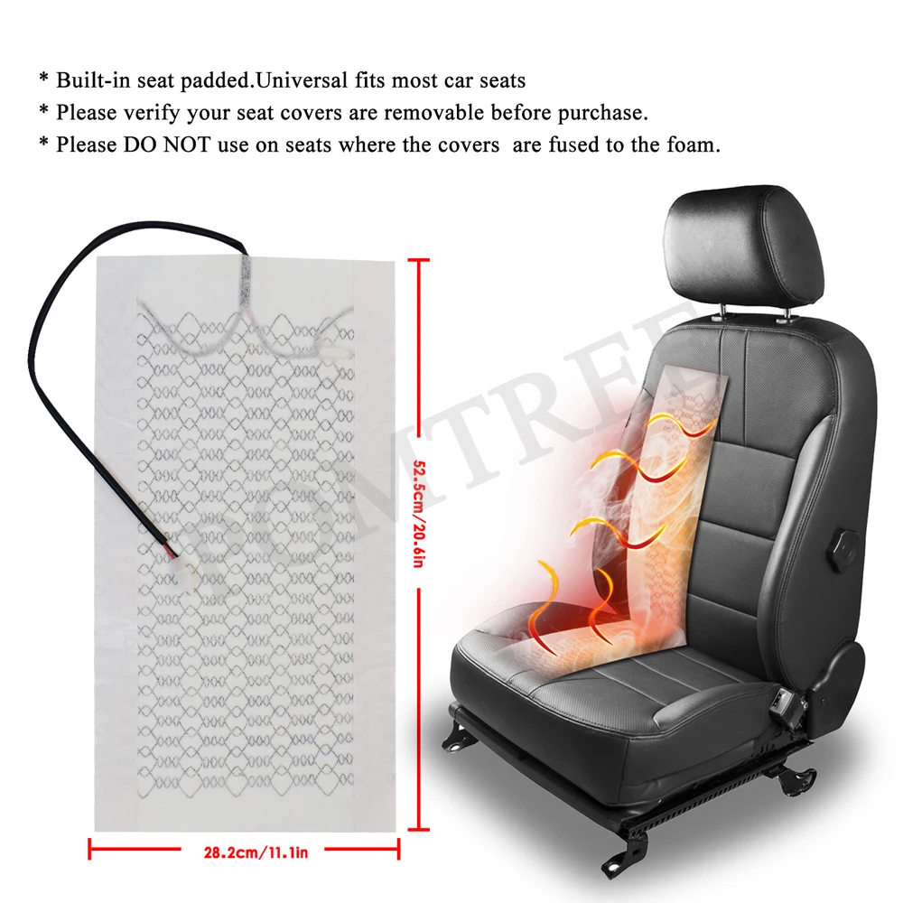 New Car Seat Heater Kit Fit 2 Seats Alloy Wire/Carbon Fiber Heating Pad 5-level Switch For Toyota Camry Corolla RAV4 Highlander