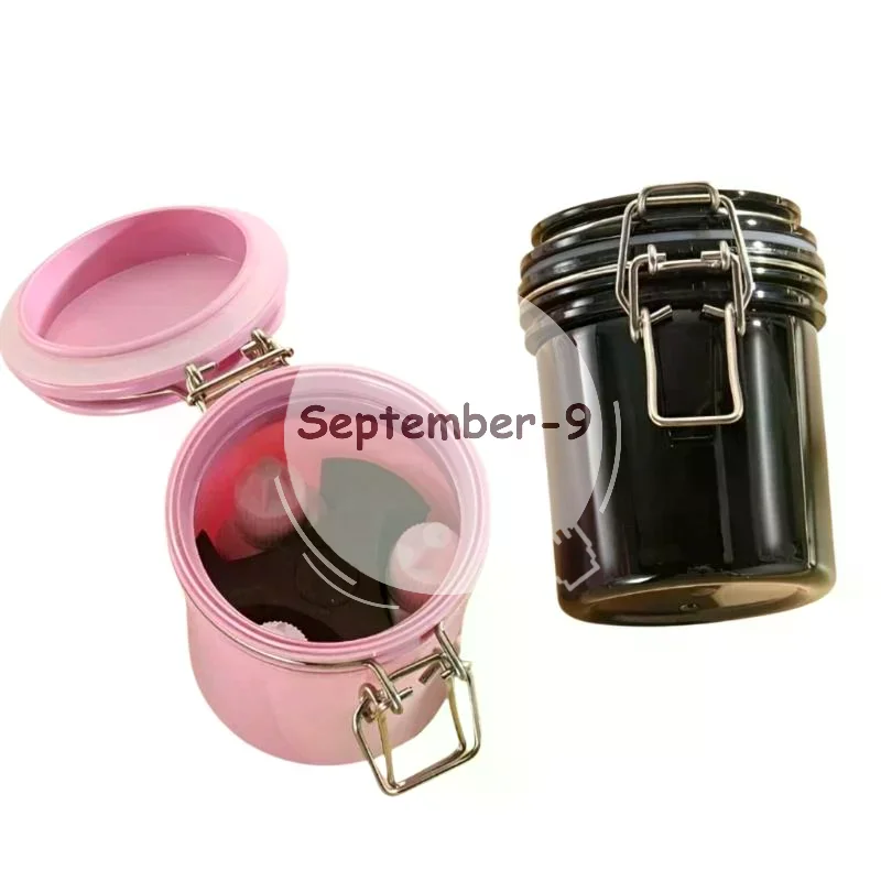 Lightweight Leak-Proof False Eyelash Glue Storage Container 200ML Sealed Jar for Travel Home Beauty Salon Use