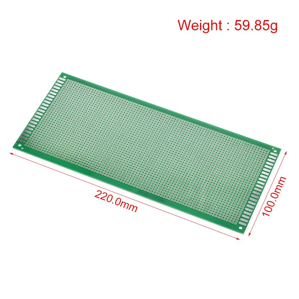 แผงวงจรต้นแบบด้านเดียว ขนาด 10x22 ซม. 100x220 มม. จำนวน 1/3 ชิ้น