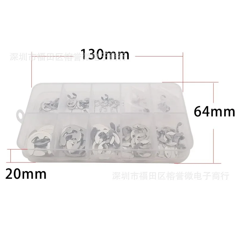 120PCS Stainless Steel304Split washerEType Circlip Open Snap Ring WasherEBuckle Closing RingM1.5-M10