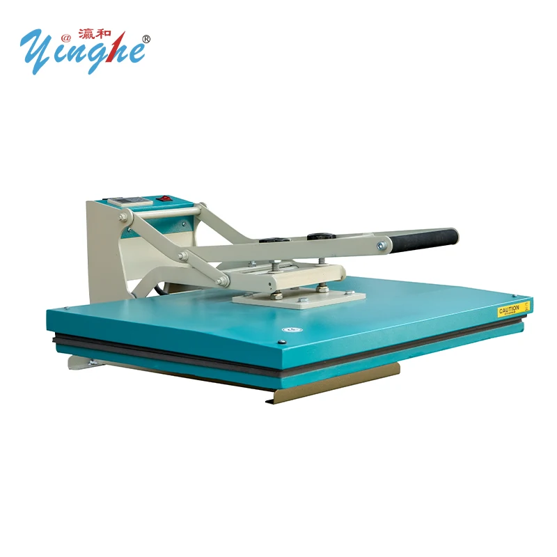 YH-6080 Large Format Manual Heat Press Machine With Dual Lever Design For Advertising Banner And Sportswear Sublimation Printing