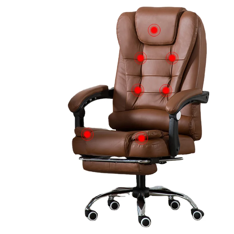 

China Factory Direct High Back Executive Massage Office Chair Synthetic Leather Ready Stock Reclining Ergonomic Office Chair