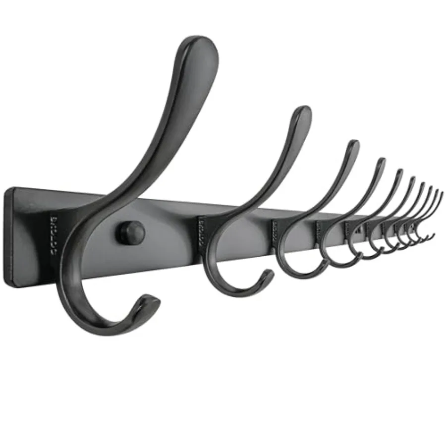 

Настенная вешалка для одежды - 10 крючков, сверхпрочная, из нержавеющей стали, металлические настенные крючки для пальто, курток, одежды