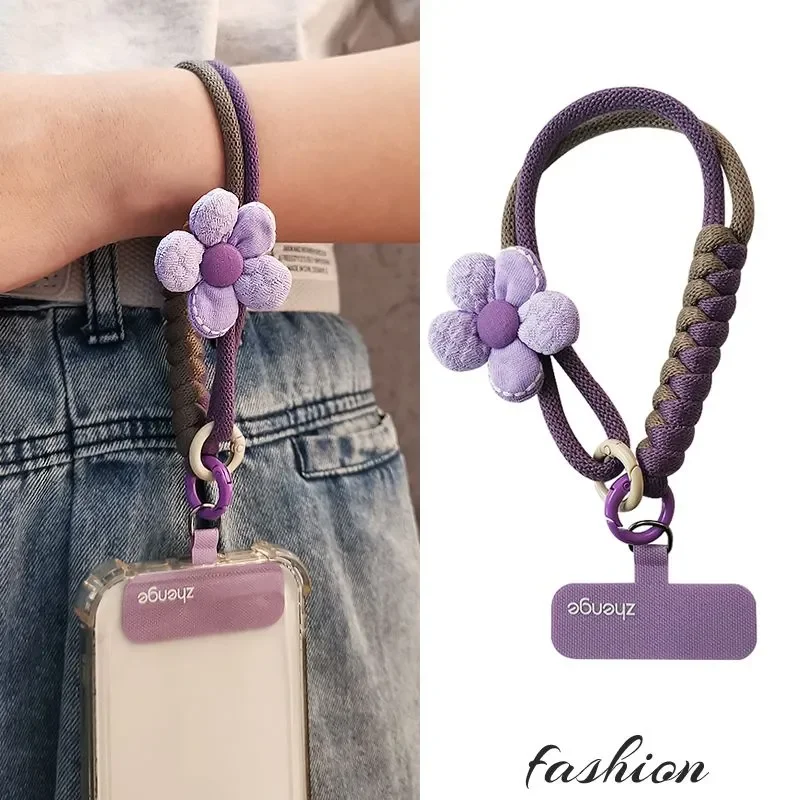 

Красочный многофункциональный плетеный брелок-ремешок для телефона с держателем для AirPods для женщин и девушек, предотвращающий потерю