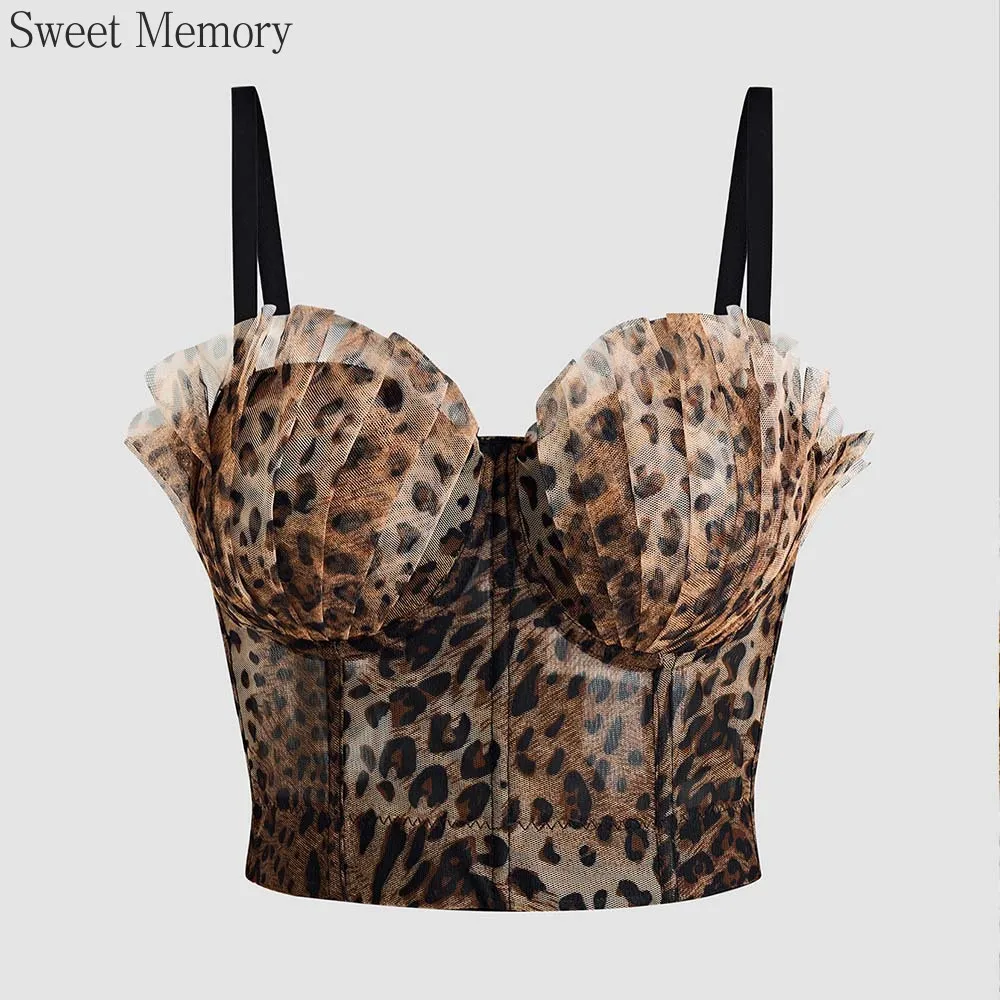 

M342 Sweet Memory 2025 Tank Top Sexy Leopard Print Tank Top, Women's Backless Clothes Women Girls Hollowed Out Tube Tops