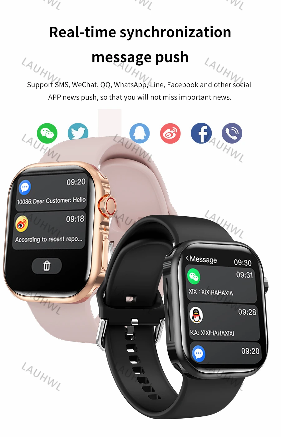 Smart Watch Series 9 Men HD screen Calendar Bluetooth Call NFC Smartwatch Blood Pressure Heart Rate Fitness Women Sport Watch images - 6