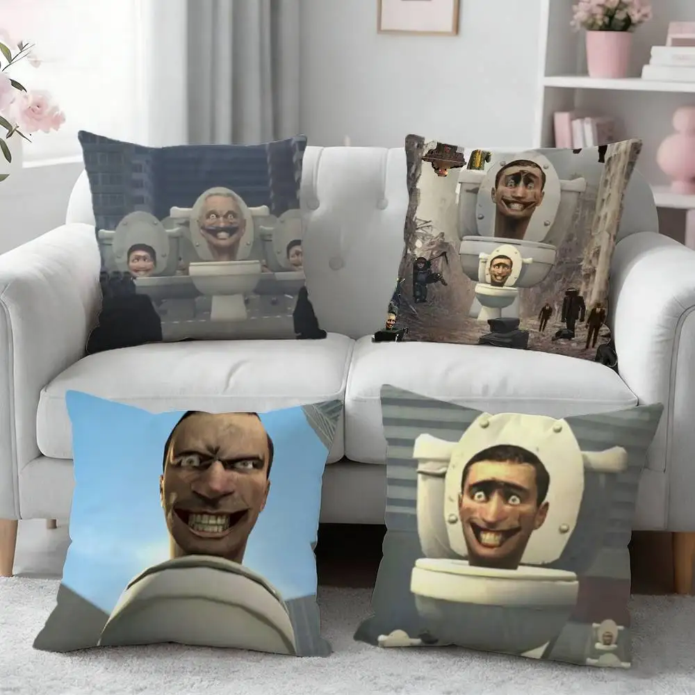 

S-Skibidi Toilet Pillow Case for Sofa Living Room Home office Decor Protective Cover