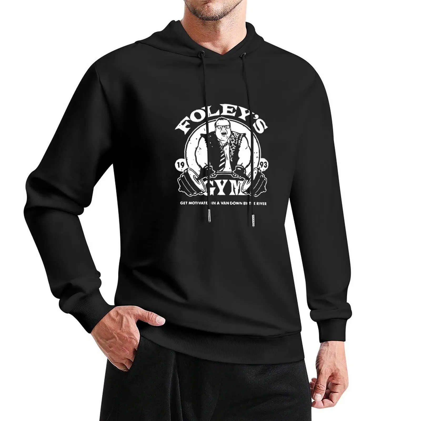 Chris Farley Matt Foley's Gym. Birthday party gifts. Officially licensed merch. Pullover Hoodie men's clothing mens hoodies