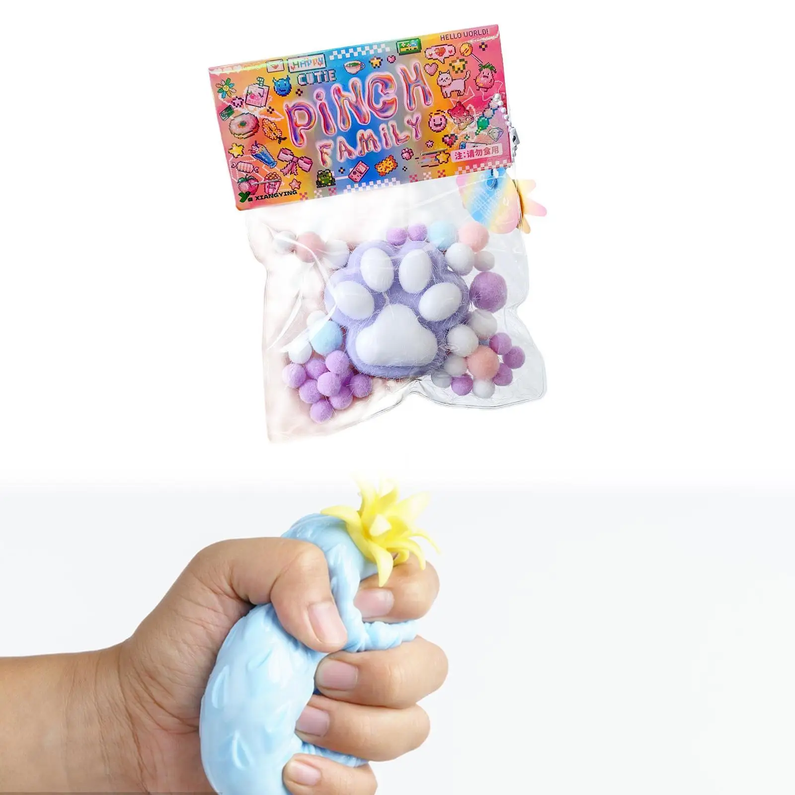 Pfotenform Zappeln Quetschspielzeug Weiches Gummi Sensorisches Handspielzeug für Kinder Frühes Stimulationsset